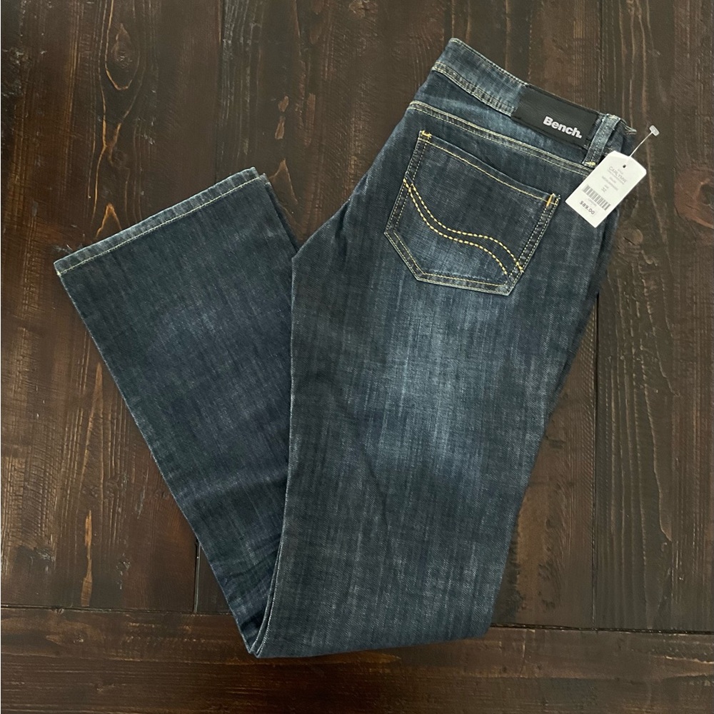 BENCH  ●  Low-Waisted Medium Wash Bootcut Jeans  ●  Y2K